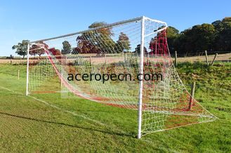 120mm Mesh Striped Soccer Net Knotted Polyethylene Square