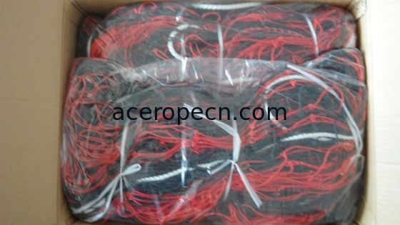 120mm Mesh Striped Soccer Net Knotted Polyethylene Square