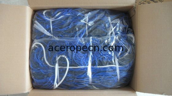 120mm Mesh Striped Soccer Net Knotted Polyethylene Square