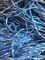 Hand Line for Cast Net-Holow Braided Polyethylene Rope-White/Blue Mixed supplier